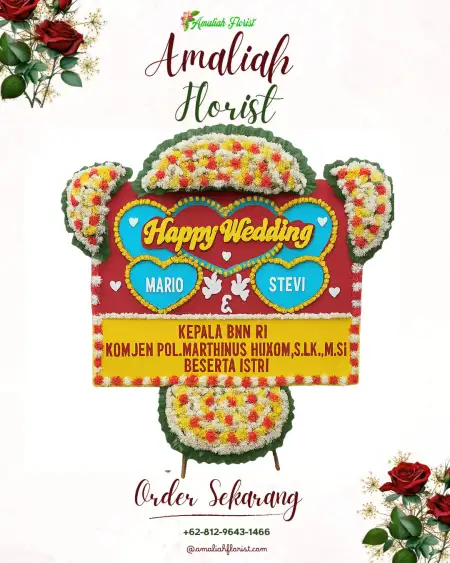 Papan Bunga Pernikahan Bojongkalong